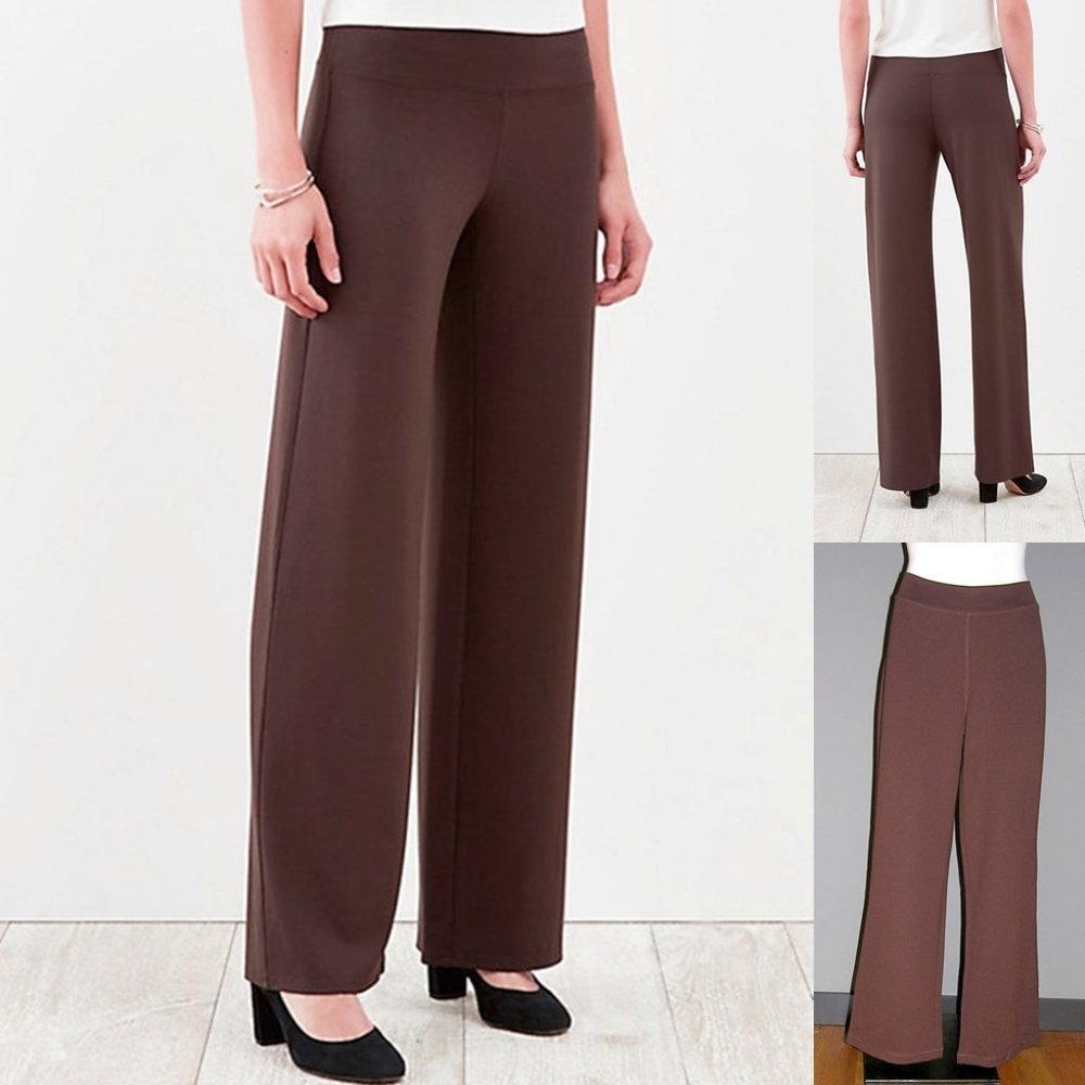 J Jill Wearever Smooth Full Leg travel Pant S M XL